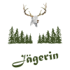 Jägerin Spruch Jagd Hirsch Geschenkidee