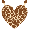 Giraffenherz-Design für Giraffenfans