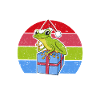 Frosch-Weihnachts-Pyjama Weihnachtsmann-Mütze