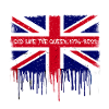 god save the queen,queen,flag,england,graffiti
