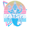 Matsya Hindu Mythology Retro