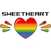 Rainbow Sparkling heart Sweetheart TSHIRT