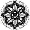 Mandala Black on white