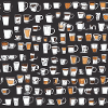 Viele verschiedene Kaffeetassen illustration