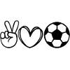 Peace Herz Fußball