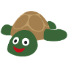 Cute cute and cheerful turtle