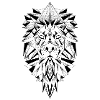 Geometric Lion Head Chart