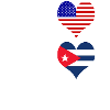USA og Cuba fantastisk flaggdesign