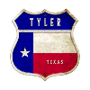 Drapeaux à écusson Tyler Texas