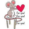 Sweet mouse with heart