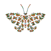 Papillon céleste de vitrail mystique