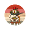 Crazy Chicken Funny Farmer