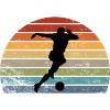 Footballer Retro Sunset