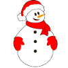 Snowman with Christmas hat