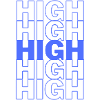 "HIGH" blue