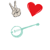 Peace Love Six-Stringed Banjo Instrument