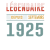 Légendaire Depuis Septembre 1925 Anniversaire