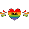 Rainbow LGBT Proud Heart