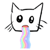 Katze Regenbogen Kotze Tier Süß