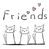 Friends three cats animals animal