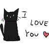 Je t’aime chat animal mignon