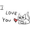 I love you cat animal