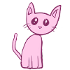 Cat pink animal pet cute