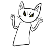 Cat creepy angry angry animal