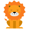 Lion, meditating