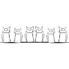 Cats Cat Line Pets Cartoon