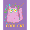 purple cat - cool cat