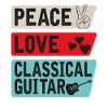 Peace Love Classical Guitar Instrument