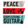 Peace Love Eight-String Guitar Music