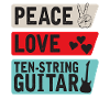 Peace Love Ten-String Guitar Instrument