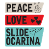 Peace Love Slide Ocarina Instrument