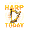 Lookin' Harp Today, harp player.