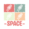 Space Shuttle Spacesuit Star Rocket