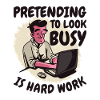 Pretending Busy Hard Work Employee Office Work