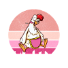 Crazy Chicken Funny Farmer