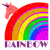 Regenbogen mit Einhorn