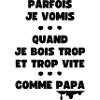 Parfois je vomis comme papa