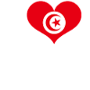 I love Tunisia heart flag Tunisia
