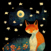 Fox in the moonlight