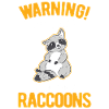 Warning Raccoon Raccoon