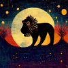 Leo in the moonlight