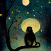 The monkey is waiting