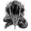 ANGRY Cobra - Black & White Print