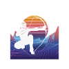 Balise fléchée Vaporwave