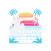 Balise fléchée Vaporwave