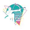 Balise fléchée Vaporwave